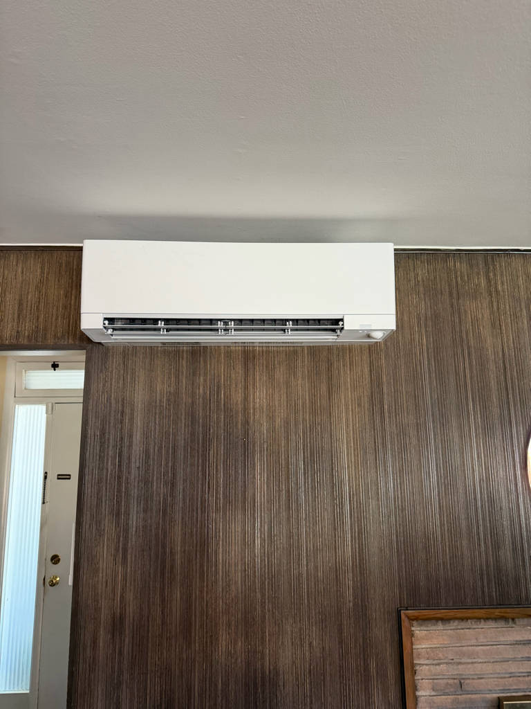 Mitsubishi high-wall mini-split indoor unit installed in Concord